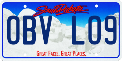 SD license plate 0BVL09