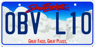 SD license plate 0BVL10