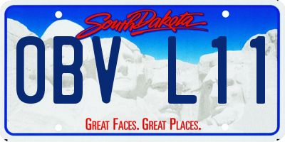 SD license plate 0BVL11