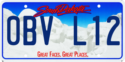 SD license plate 0BVL12
