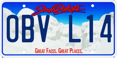 SD license plate 0BVL14