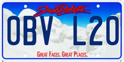 SD license plate 0BVL20
