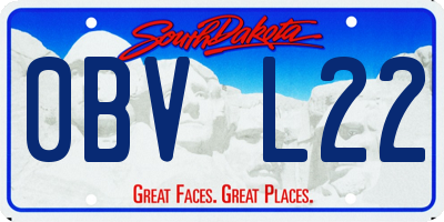 SD license plate 0BVL22