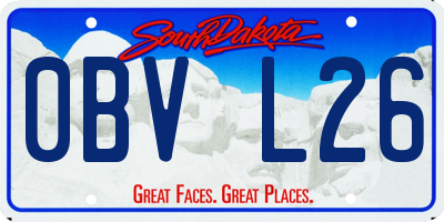 SD license plate 0BVL26