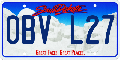 SD license plate 0BVL27