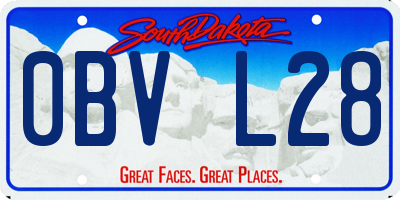 SD license plate 0BVL28