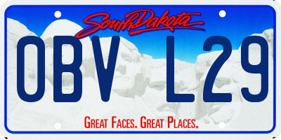 SD license plate 0BVL29