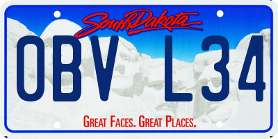 SD license plate 0BVL34