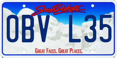 SD license plate 0BVL35