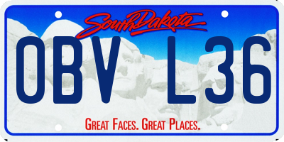 SD license plate 0BVL36