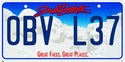 SD license plate 0BVL37