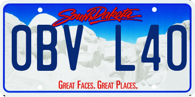 SD license plate 0BVL40