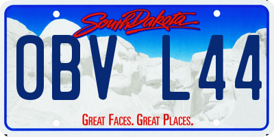 SD license plate 0BVL44