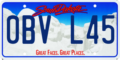 SD license plate 0BVL45