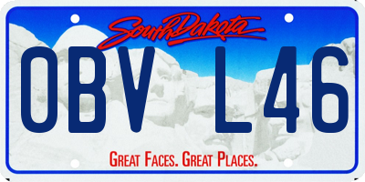 SD license plate 0BVL46
