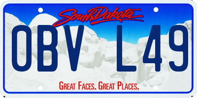 SD license plate 0BVL49