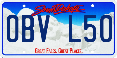 SD license plate 0BVL50
