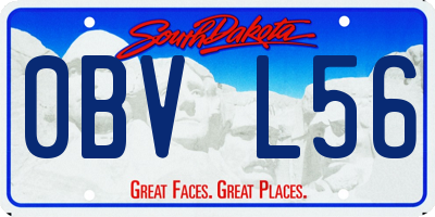 SD license plate 0BVL56