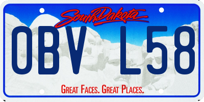 SD license plate 0BVL58
