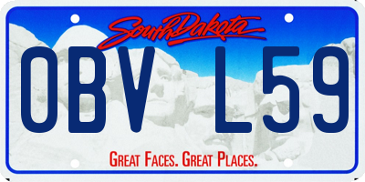 SD license plate 0BVL59