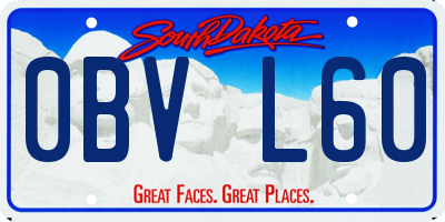 SD license plate 0BVL60