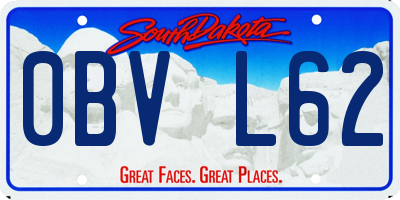 SD license plate 0BVL62