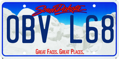 SD license plate 0BVL68