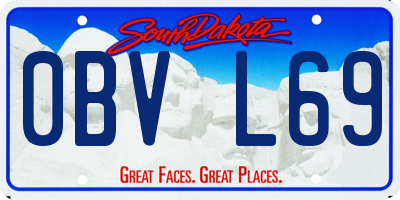 SD license plate 0BVL69