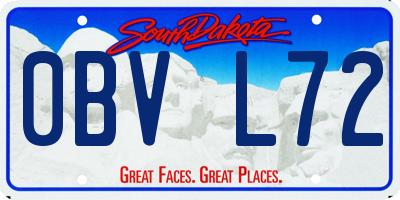 SD license plate 0BVL72