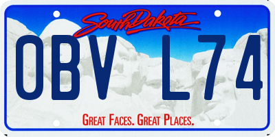 SD license plate 0BVL74