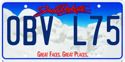 SD license plate 0BVL75