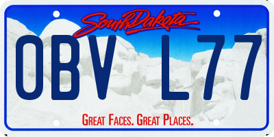 SD license plate 0BVL77