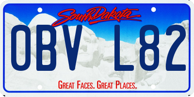 SD license plate 0BVL82