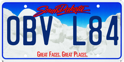 SD license plate 0BVL84