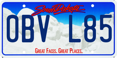SD license plate 0BVL85