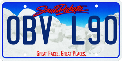 SD license plate 0BVL90