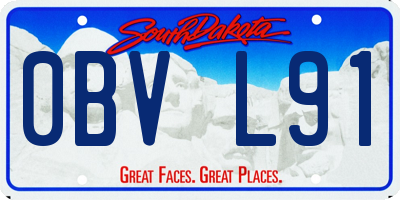SD license plate 0BVL91