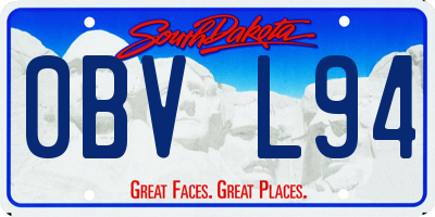 SD license plate 0BVL94