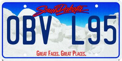 SD license plate 0BVL95