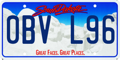 SD license plate 0BVL96