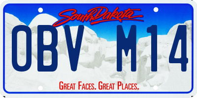SD license plate 0BVM14