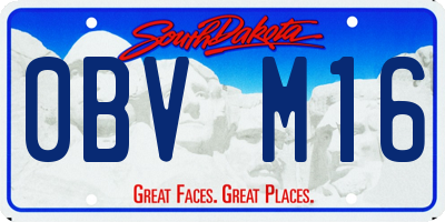 SD license plate 0BVM16