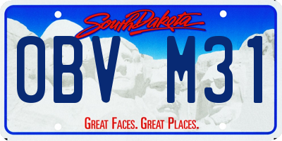 SD license plate 0BVM31