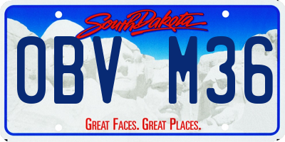 SD license plate 0BVM36