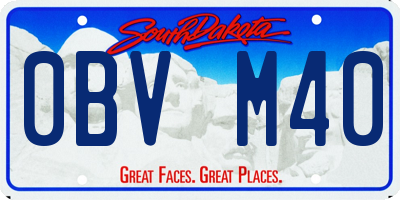 SD license plate 0BVM40