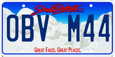 SD license plate 0BVM44