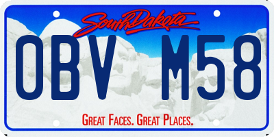 SD license plate 0BVM58