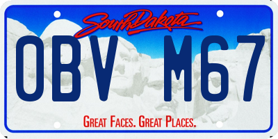 SD license plate 0BVM67