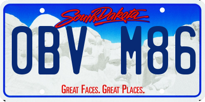SD license plate 0BVM86