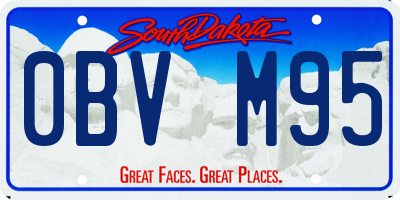 SD license plate 0BVM95